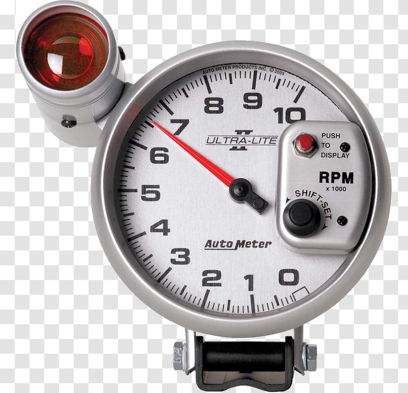 Car Gauge Tachometer Auto Meter Products, Inc. Shift Light - Speedometer Transparent PNG