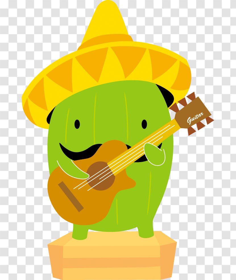Cactus Playing The Guitar. - Blog Transparent PNG