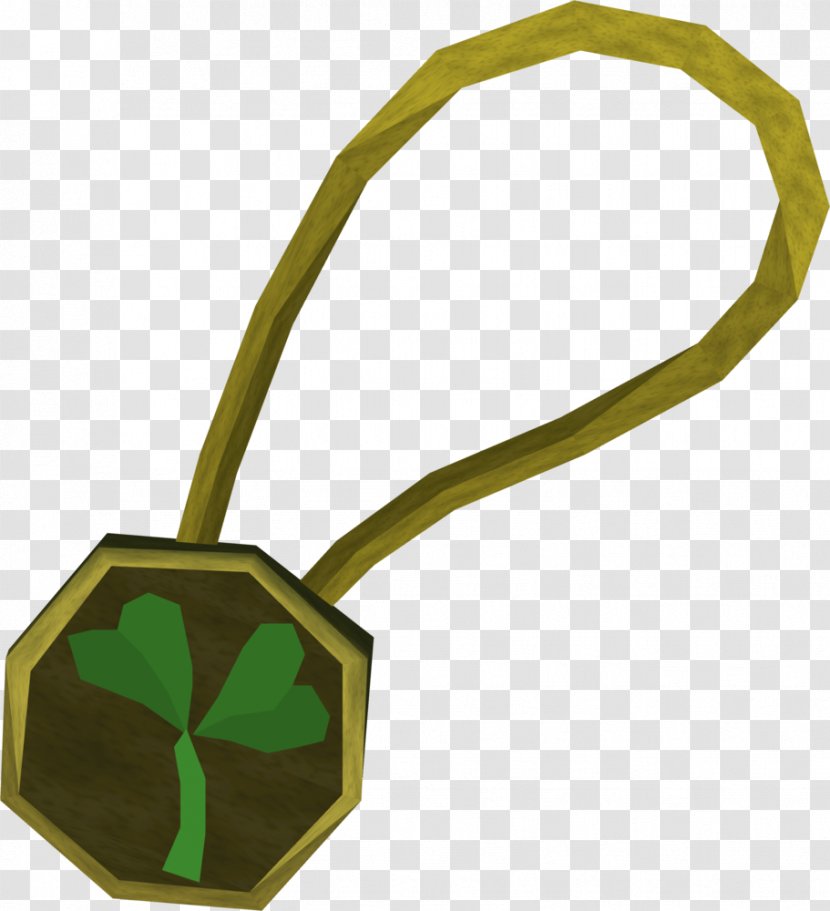 Four-Leaf Clover Necklace RuneScape - Amulet - Pennant Transparent PNG