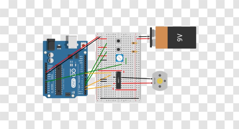 Arduino Electronic Circuit Simulation Electronics Diagram - Wiring - ARDUINO STARTER KITS Transparent PNG