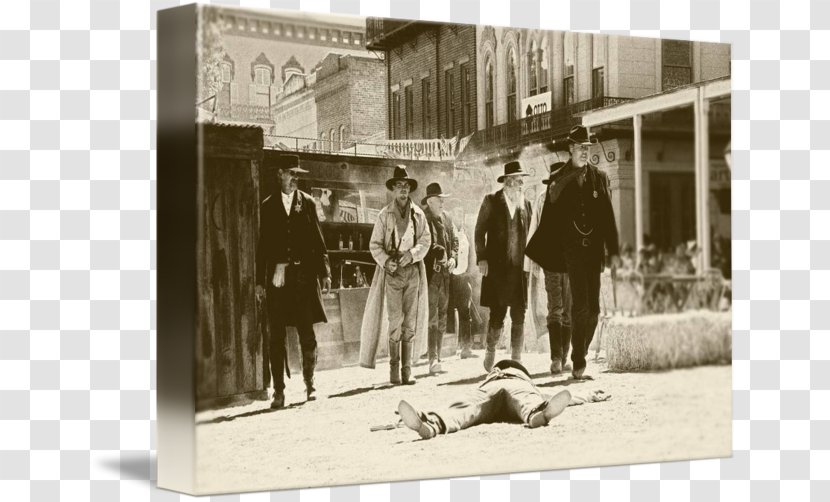 Western United States American Frontier Big Fight At The Jenkins Saloon Shootout Gunfighter - Black And White - Canada Transparent PNG