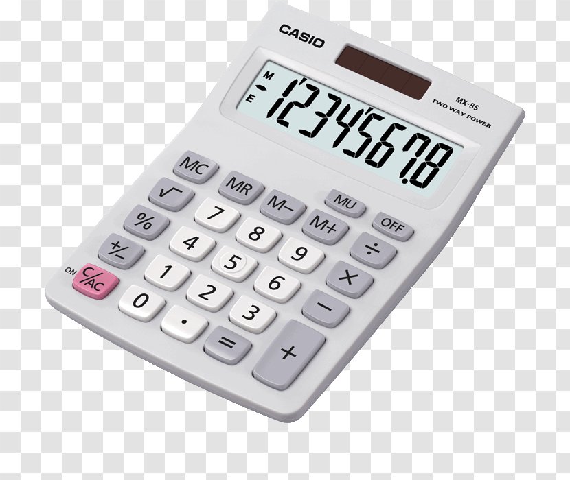 Casio MX8 Desk Top Calculator SL-300VER Scientific - Mx8 Transparent PNG