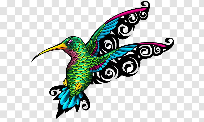 Hummingbird Tattoo Flash Clip Art Transparent PNG