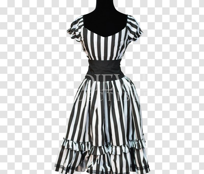 Little Black Dress Clothing Gothic Fashion Goth Subculture - Striped Transparent Image Transparent PNG