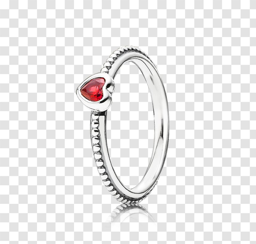 Pandora Ring Red Jewellery Charm Bracelet - Ruby Transparent PNG