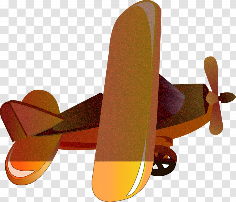 Orange - Light Aircraft - Biplane Transparent PNG