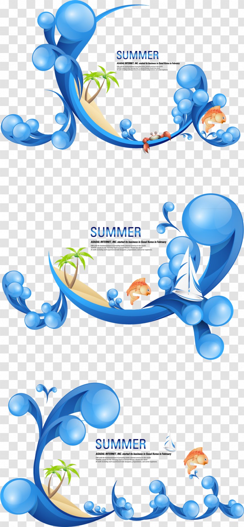 Cartoon Illustration - Wind Wave - Summer,sailboat,seaside,Wave,spray,carp Transparent PNG