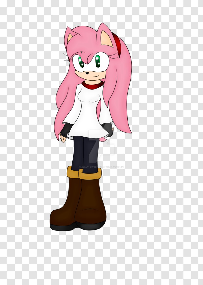Amy Rose Sonic The Hedgehog Cat Character - Watercolor Transparent PNG
