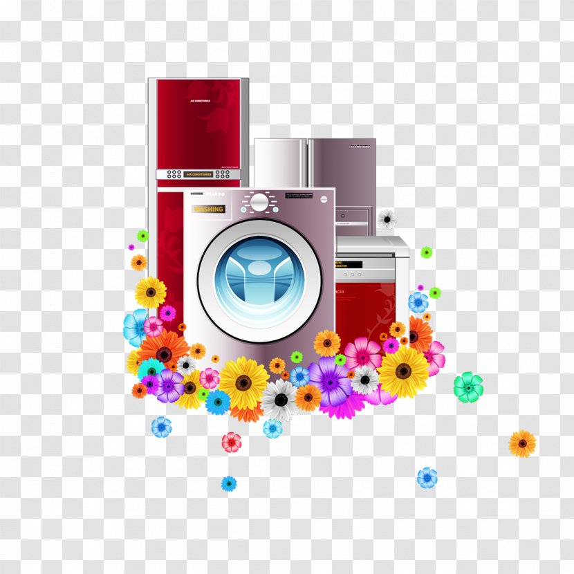 Home Appliance Washing Machine Refrigerator - Magenta - Cartoon Transparent PNG