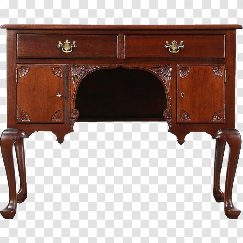 Table Lowboy Desk Furniture Mahogany - Wood Transparent PNG