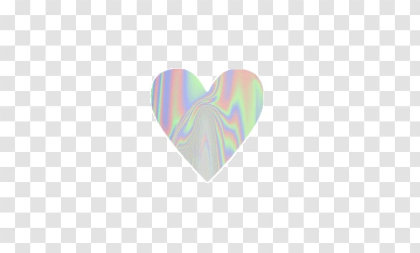 Turquoise Teal Heart - Hologram Transparent PNG