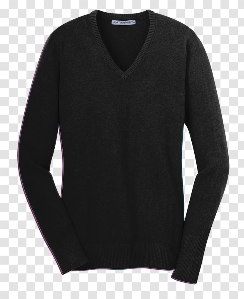 Sweater Crew Neck Port Authority Shirt Zipper - Outerwear Transparent PNG