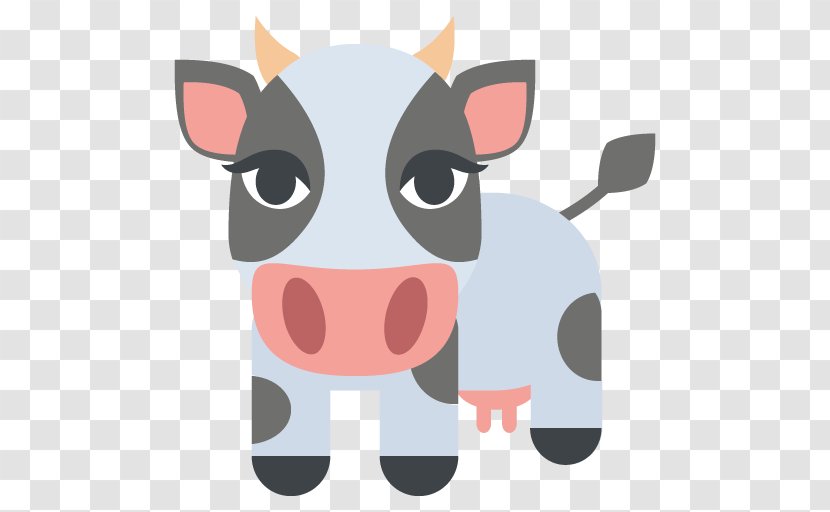 Cattle Emoji Paper Sticker Symbol - Pig Like Mammal - Cow Transparent PNG