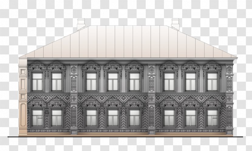 Perm Facade Classical Architecture Building - Elevation Transparent PNG
