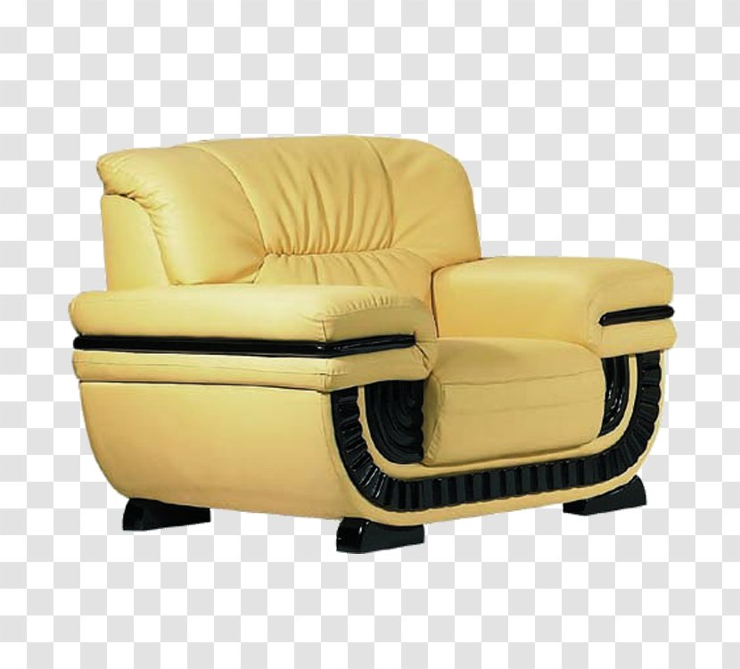 Chair Comfort Loveseat Couch - Furniture - Tall Yellow Sofa Pull Material Free Transparent PNG