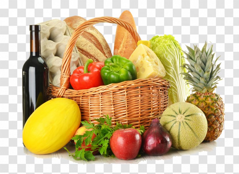 Basket Food Vegetable Grocery Store Desktop Wallpaper - Group - Fruit And Transparent PNG