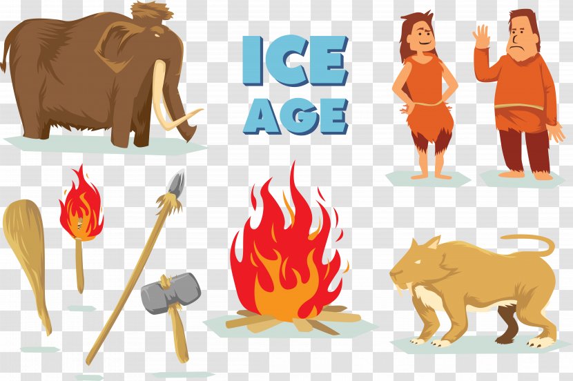 Ice Age Woolly Mammoth Illustration - Art - Glacial Transparent PNG