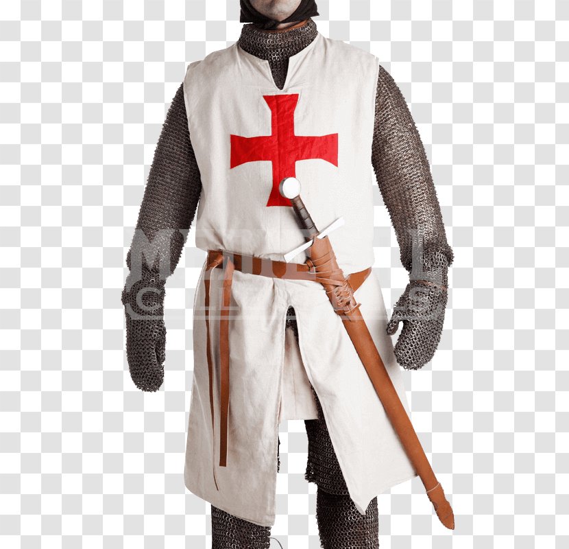 Knight Surcoat Crusades Middle Ages Clothing - Hood Transparent PNG