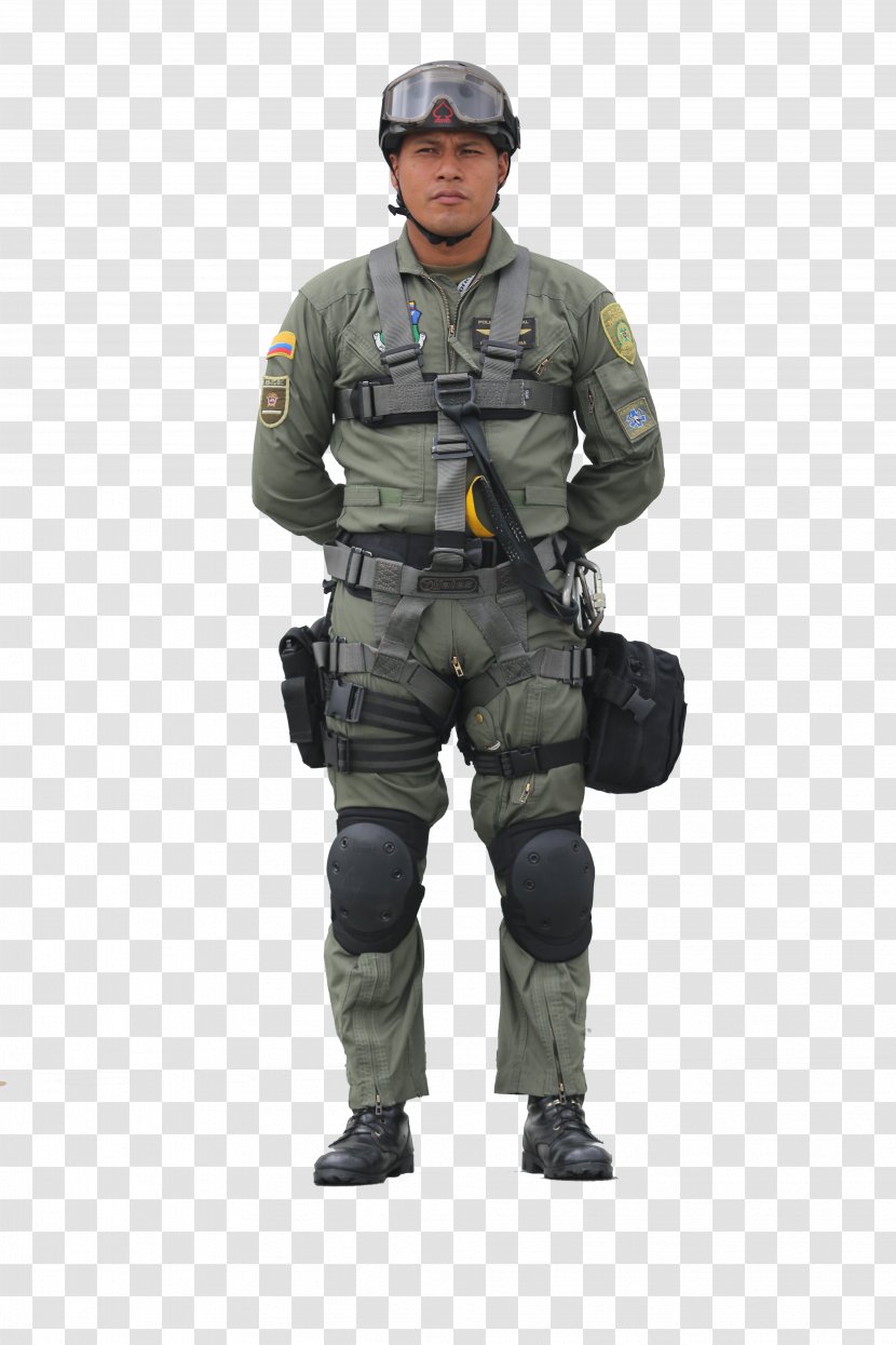 Soldier Military Uniform National Police Of Colombia - Infantry Transparent PNG
