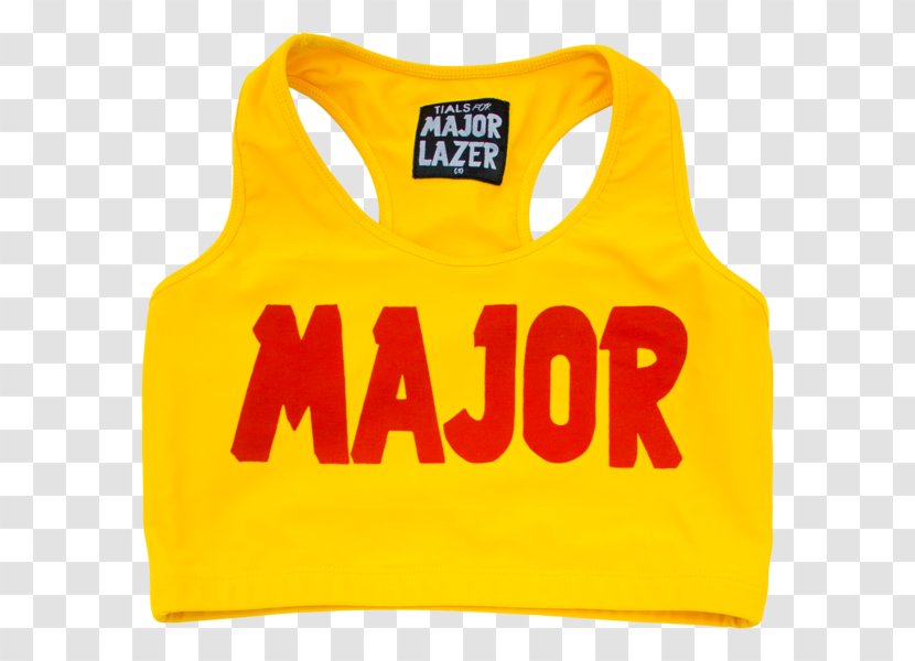 T-shirt Sleeveless Shirt Major Lazer Yellow Transparent PNG