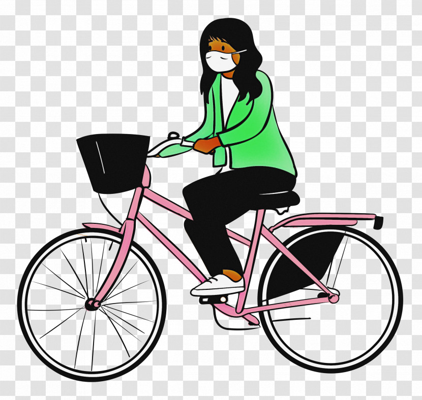 Woman Bicycle Bike Transparent PNG