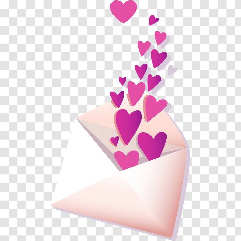 Vector Graphics Envelope Heart Love - Material Property - Letter Clipart Transparent PNG