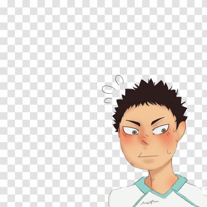 Hair Coloring Face Eyebrow Forehead - Silhouette - Haikyuu Transparent PNG