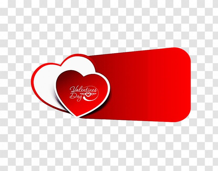 Heart Red Love Label Logo Transparent PNG