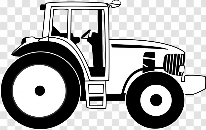 John Deere Tractor Black And White Clip Art - Planter - Silhouette Cliparts Transparent PNG
