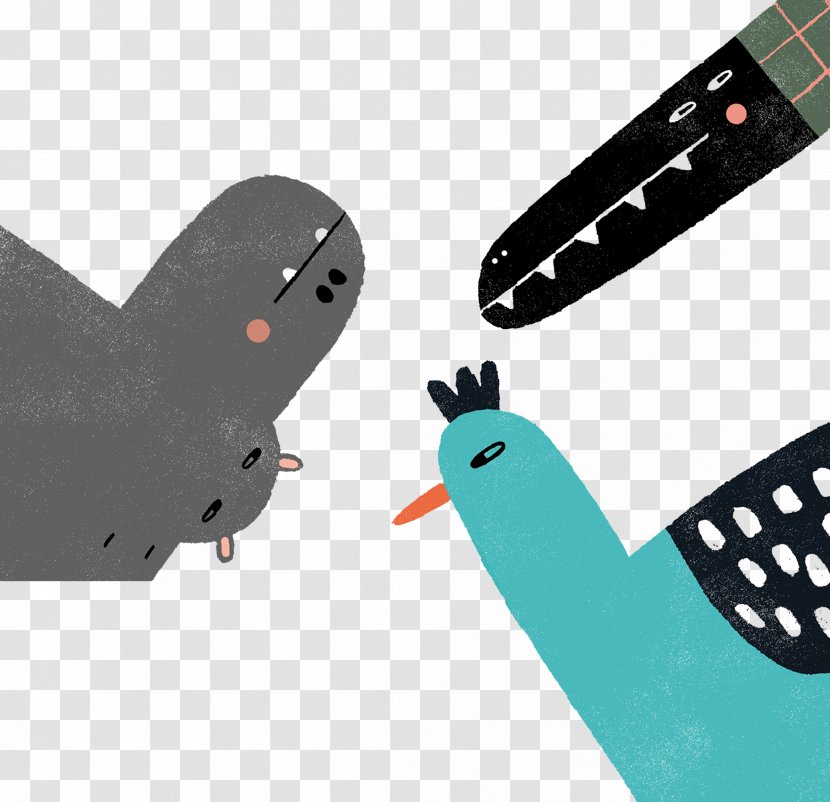 Hippopotamus Cartoon - Finger - Hippo Chicken Crocodile Material Free Matting Transparent PNG