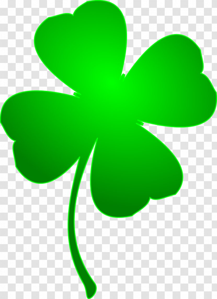 Ireland Saint Patrick's Day Four-leaf Clover Shamrock Clip Art - Four Leaf - Transparent PNG