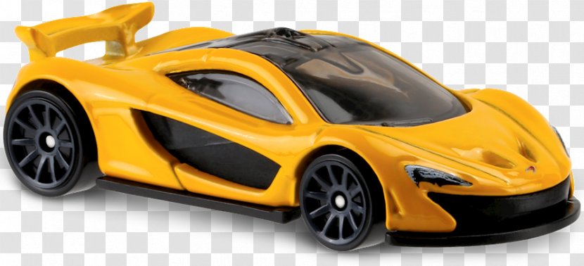 McLaren P1 Automotive Car Hot Wheels Toy - Yellow Transparent PNG