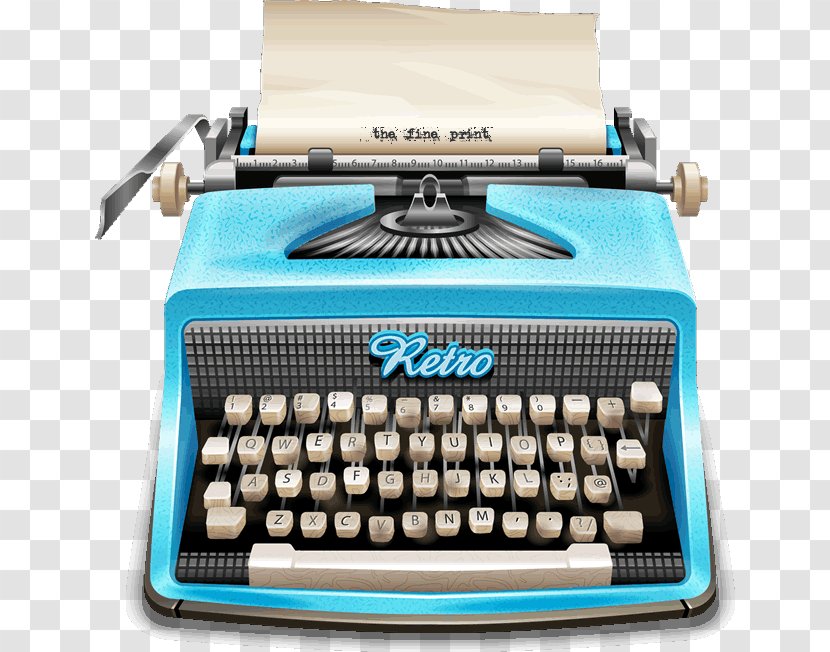 Paper Typewriter Vintage Clothing Retro Style - Office Equipment Transparent PNG