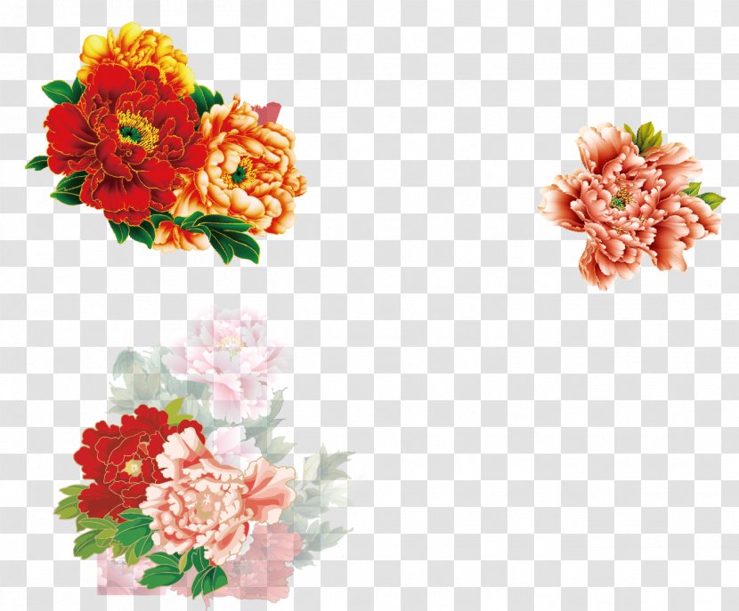 Wedding Floral Design Chinoiserie - Petal - Safflower Green Leaves Background Vector Elements Transparent PNG