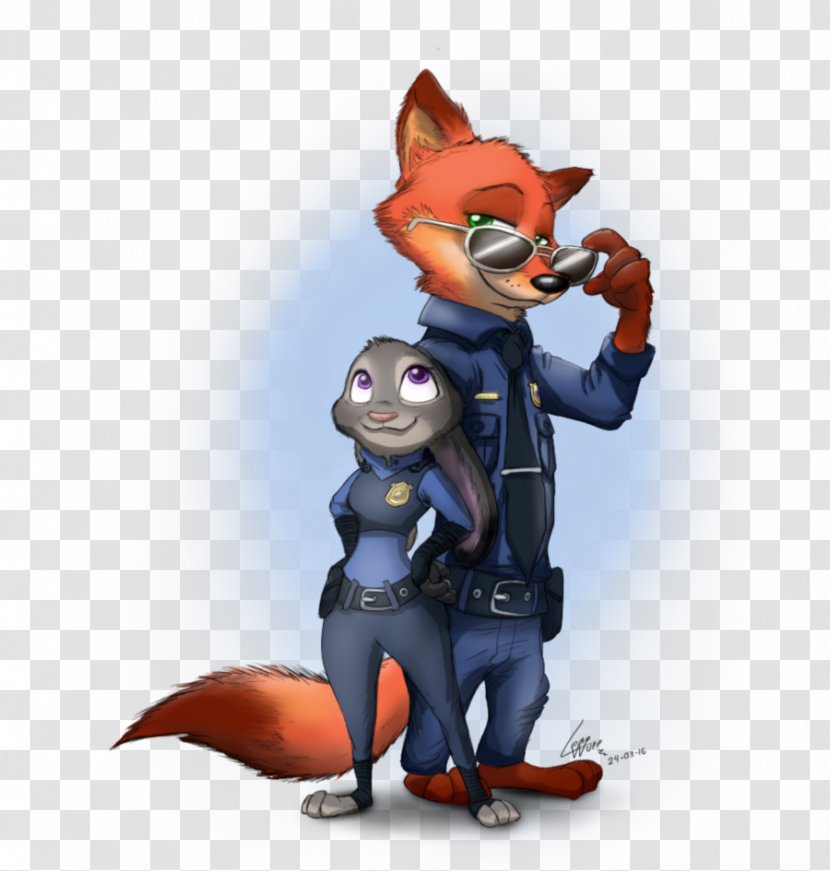 Finnick YouTube Nick Wilde Lt. Judy Hopps Drawing - Mythical Creature - Gabriella Transparent PNG