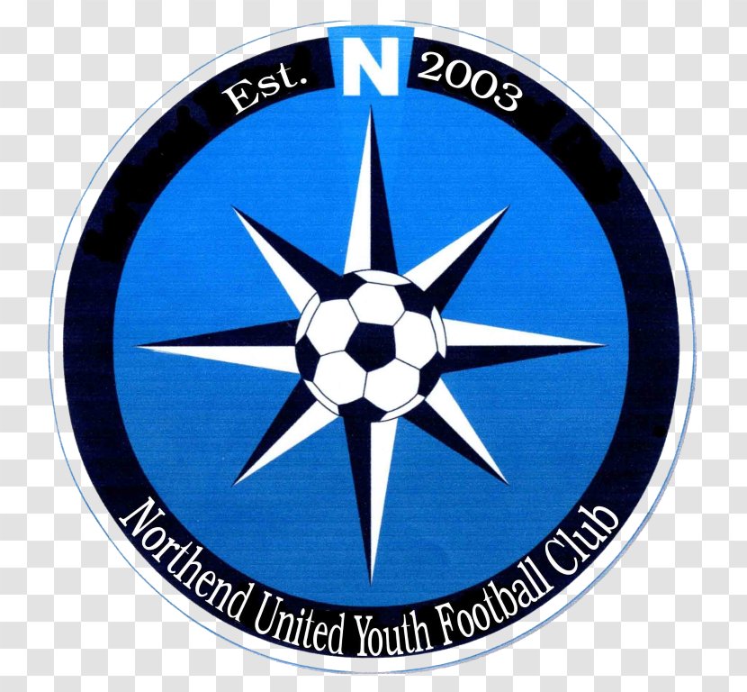 Emblem Logo Brand Badge - Blue - Boy Kicking Soccer Ball Over Fence Transparent PNG
