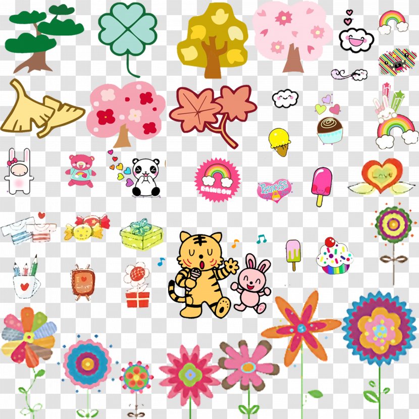 Cartoon Flower Clip Art - Cute Decoration Transparent PNG