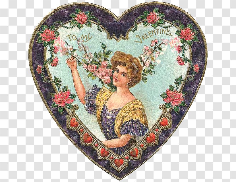 Valentines Day Heart - Decoupage - Plate Love Transparent PNG