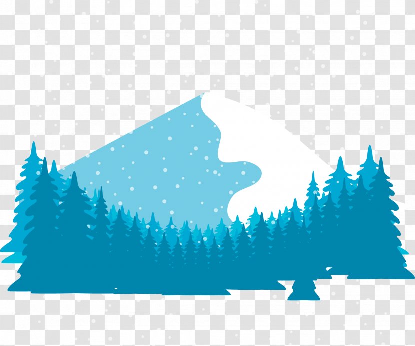 Snow Euclidean Vector Winter Vecteur - Gratis - Forest Transparent PNG