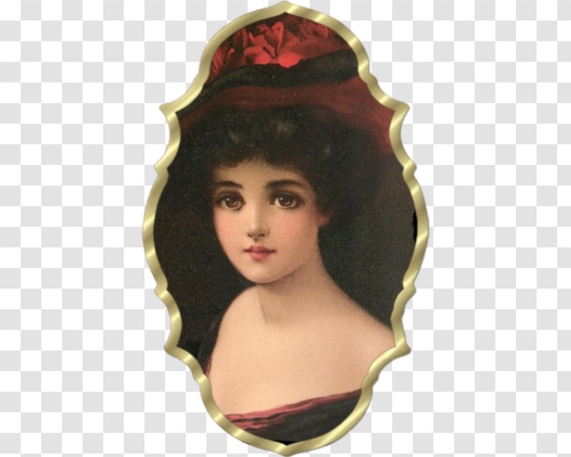 Victorian Era Valentine's Day Woman Hat Antique - Love - Harrison Fisher Transparent PNG