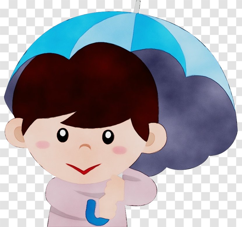 Watercolor Cartoon - Wet Ink - Smile Child Transparent PNG