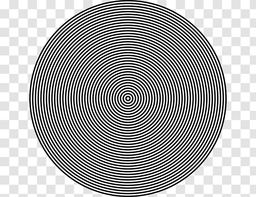 Black And White Monochrome Photography Circle - Illusion Transparent PNG