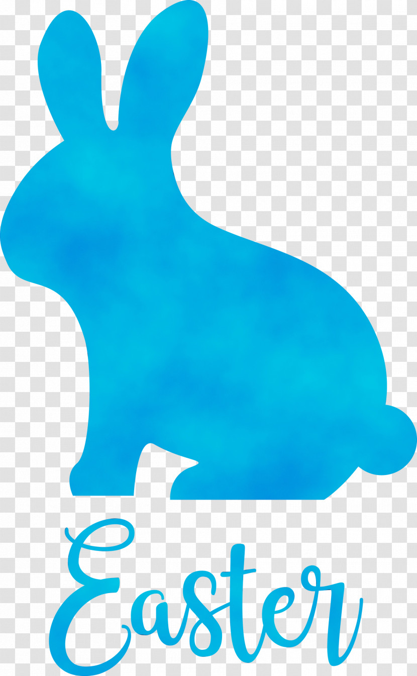 Turquoise Aqua Teal Animal Figure Rabbit Transparent PNG