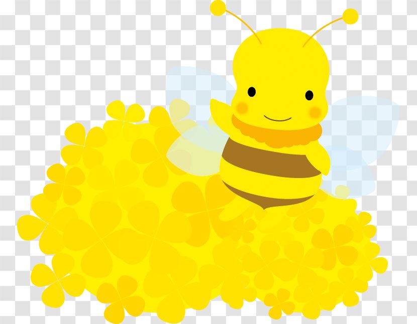 Illustration Of A Bee Sitting On The Right Flow - Water Bird - Sky Transparent PNG