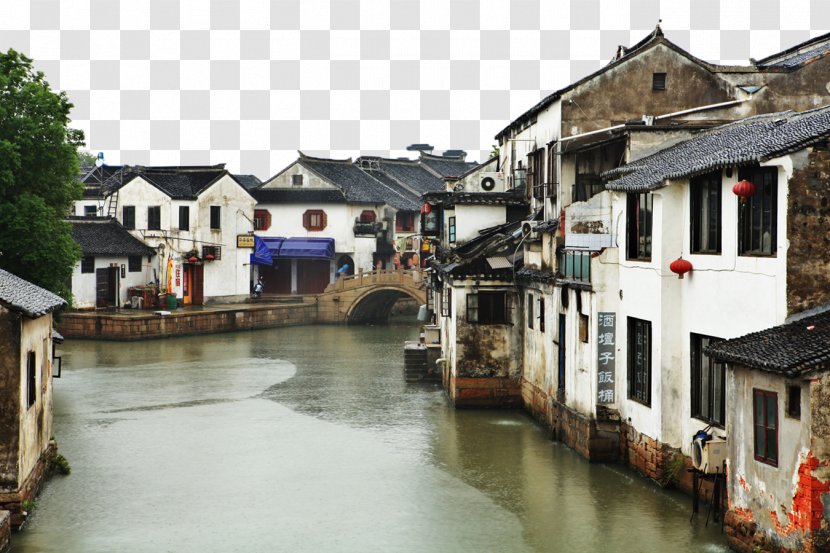 Tongli Humble Administrators Garden Classical Gardens Of Suzhou Wujiang District, Retreat & Reflection - Canal - Town Scenery Six Transparent PNG