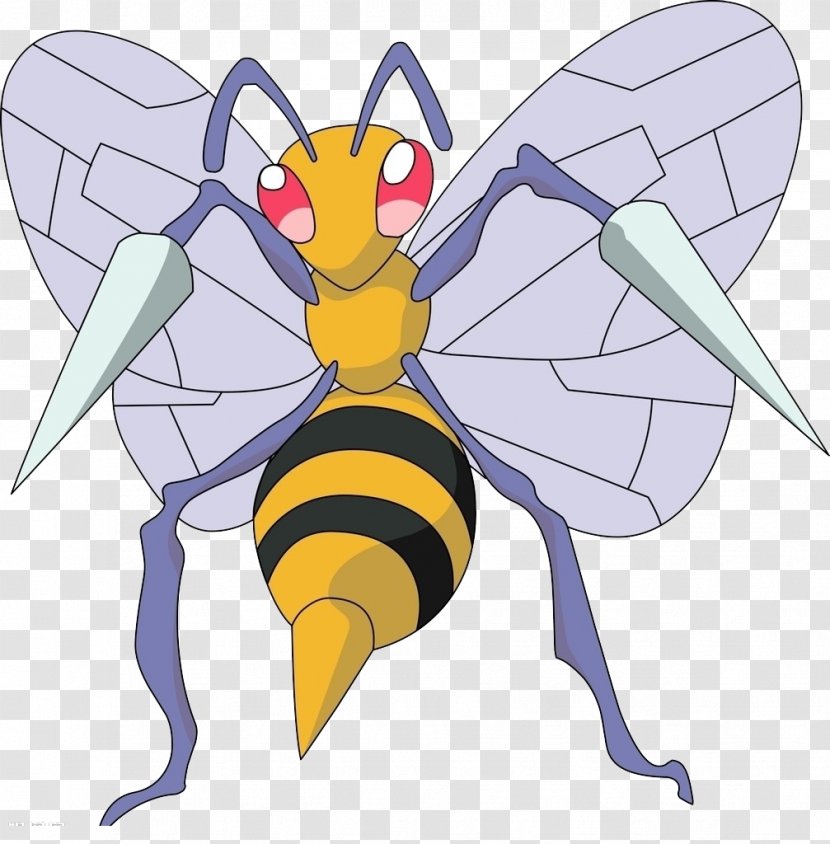 Pokxe9mon Red And Blue FireRed LeafGreen Pikachu Beedrill - Mosquito Transparent PNG
