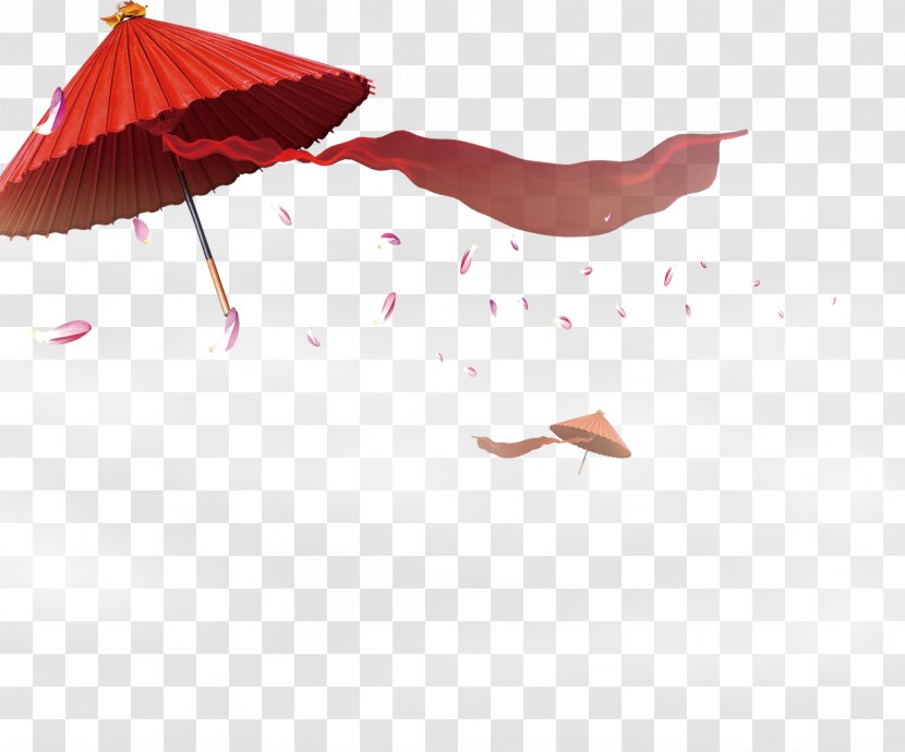 China Oil-paper Umbrella Red Transparent PNG