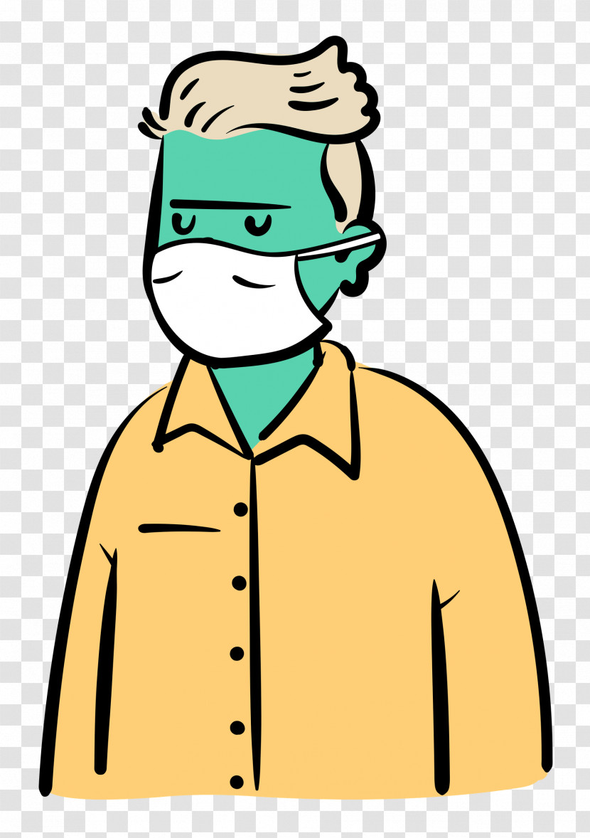 Man Medical Mask Coronavirus Transparent PNG