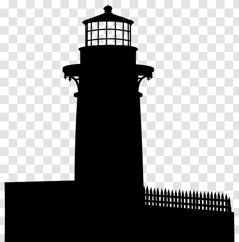 Black & White - M Lighthouse Silhouette FontPreserver Cartoon Transparent PNG
