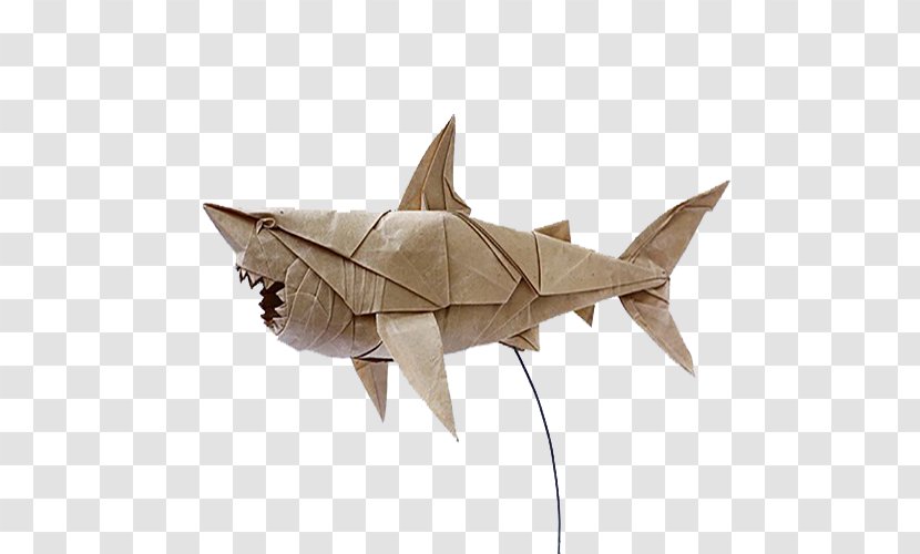 Great White Shark Paper INCREDIBLE ORIGAMI - Fish - Origami Transparent PNG